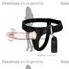 Arnes con dildo vibrador regulable